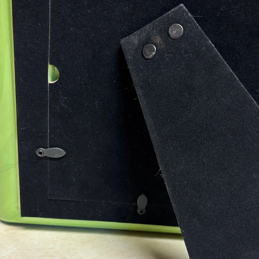 Lime Green Ceramic 5 x 7 Picture Frame Glossy Finish Total Size Of Frame 9 x 11